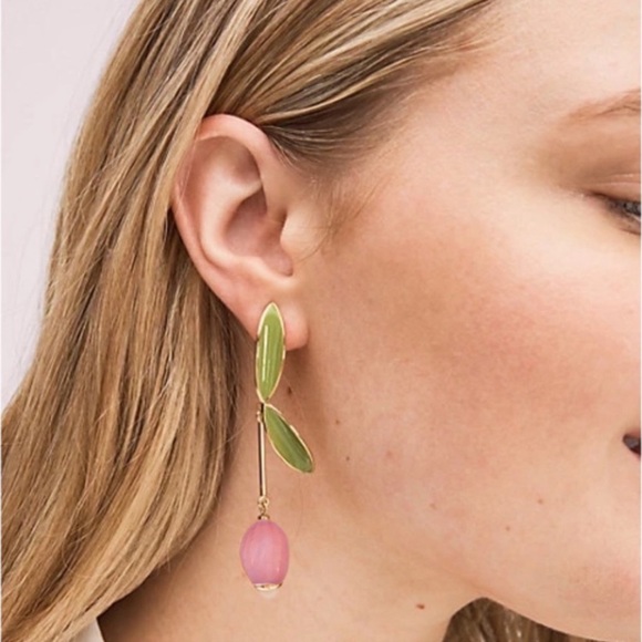 KATE SPADE • Pink Best Buds Linear Earrings - Picture 2 of 4